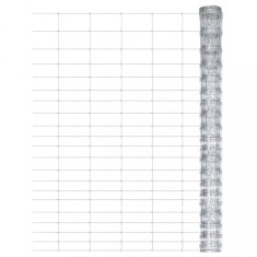 vidaXL Gard de grădină, argintiu, 50x1,25 m, oțel galvanizat