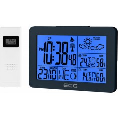 Statie meteo interior-exterior ECG MS 200 Grey, senzor extern fara fir, LCD,