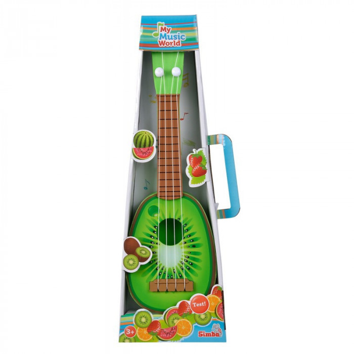 Instrument muzical Ukulele cu design Kiwi, 36 cm