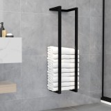 vidaXL Suport de prosoape, negru, 25x20x95 cm, fier