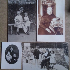 Lot 4 fotografii SCRIITORUL CATON THEODORIAN ȘI FAMILIA - anii 1910