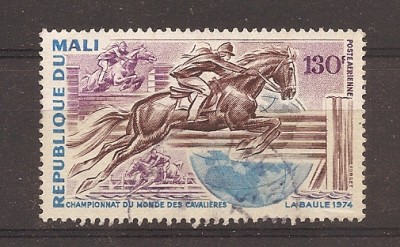 Mali 1974 - Campionatele Mondiale de Echitație, La Baule, PA, Stampilat foto