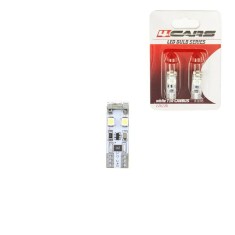 Bec Led - 8SMD 12V pozitie T10 W21x95d Canbus 2buc 4Cars - Alb Garage AutoRide