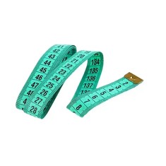 Centimetru clasic de croitorie, ambele fete in cm, 150 cm, verde foto