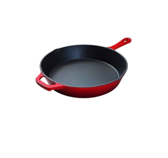 Tigaie fonta emailata rosu 26cm Handy KitchenServ