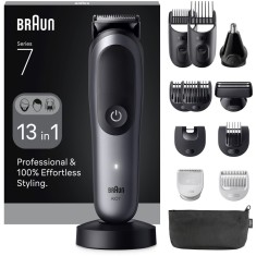 Aparat de tuns multifunctional Braun All-in-One Seria 7 AIO7560,Lama ProBlade, AutoSense, 7 Piepteni,1 Cap tuns SkinGuard,1 Cap ras PrecisionShave, 1