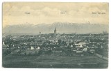 2594 - SIBIU, Panorama, Romania - old postcard, CENSOR - used - 1917
