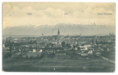 2594 - SIBIU, Panorama, Romania - old postcard, CENSOR - used - 1917