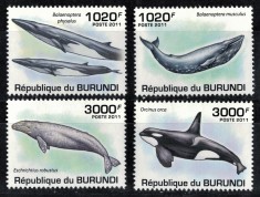 BURUNDI 2011 - Fauna, Balene / serie completa MNH foto