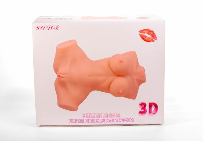 Double Hole 3D III - Masturbator cu s&acirc;ni, anus și vagin