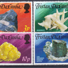 DB1 Tristan da Cunha Cristale Minerale 4 v. MNH