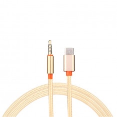 USB-C Tip C Tata la Jack 3.5mm Tata-Culoare Aur