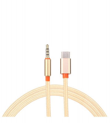 USB-C Tip C Tata la Jack 3.5mm Tata-Culoare Aur foto