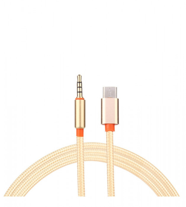 USB-C Tip C Tata la Jack 3.5mm Tata-Culoare Aur