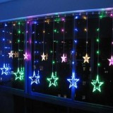 Instalatie tip ghirlanda LED, 3x1m, 12 stele, interconectabila