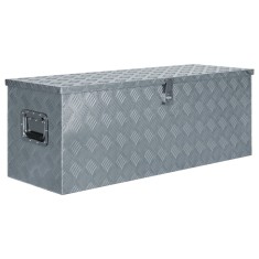 vidaXL Cutie din aluminiu, 110,5 x 38,5 x 40 cm, argintiu
