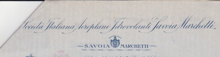 Permisiune de survol al teritoriului iugoslav Savoia Marchetti zbor de la Cameri(Novara) la Bucuresti 1939