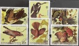Guineea 1985 &ndash; Seria John James Audubon &ndash; 6 timbre mari cu păsări, ștampilate, Stampilat