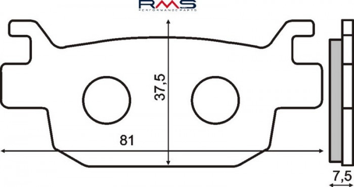 Placute frana Suzuki Burgman 125-200 &#039;07&gt; /Honda Jazz 250 &#039;05&gt;/SH 300 &#039;02&gt; Cod Produs: MX_NEW 225102560RM