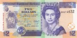 Bancnota Belize 2 Dolari 2017 - P66 UNC I vezi descriere )