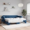 VidaXL Pat de zi cu extensie, albastru, 80x200 cm, catifea 3197055