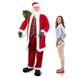 Mos Craciun Urias 200 cm textil/plastic multicolor canta si danseaza [lux.pro] HausGarden Leisure