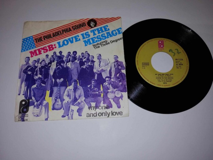 MFSB &amp; Three Degrees Love is the message single vinil vinyl 7 &rsquo;&rsquo; VG+