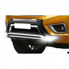 Bullbar poliuretan tip OEM cu DRL Nissan Navara NP300 2015, 2016, 2017 NSA168 foto