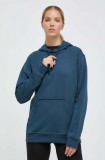 Cumpara ieftin Adidas Originals bluza femei, culoarea turcoaz, cu glugă, cu imprimeu