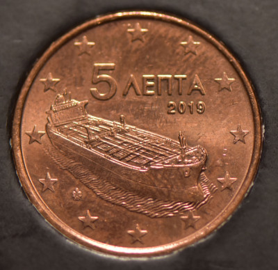 5 euro cent Grecia 2019 foto