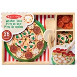 Set de joaca din lemn, Melissa &amp; Doug, Petrecere cu Pizza, 36 piese, 6074863