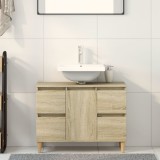 Cumpara ieftin Dulap de chiuvetă, stejar sonoma, 80x33x60 cm, lemn prelucrat