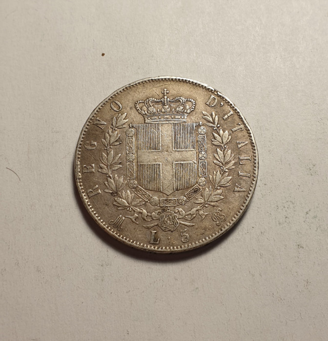 Italia 5 Lire 1872 Patina