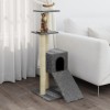 VidaXL Ansamblu pisici, st&acirc;lpi din funie sisal, gri deschis, 92 cm