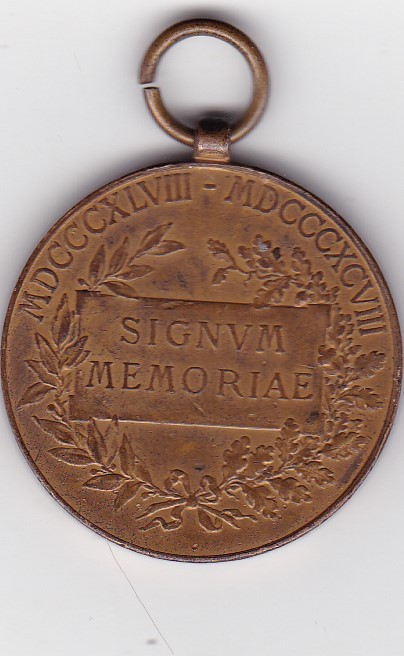 Medalie 1848 1898 Austria Franz Joseph I Signum Memoriae