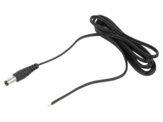 Cablu DC 5,5/2,1 mm 2x0,5mm2, 1,5m, negru și gri