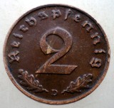 2.831 GERMANIA 2 REICHSPFENNIG 1938 D, Europa, Bronz
