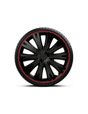 Set capace roti 15` negre cu margine rosie giga R 4buc foto