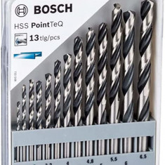 BOSCH HSS PointTeQ Set 13 burghie spirale pentru gauri metal