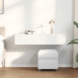 Raft perete vidaXL alb 100x36x19cm lemn prelucrat, sertare, montare usoara, decorativ, depozitare