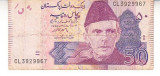 M1 - Bancnota foarte veche - Pakistan - 50 rupee - 2012