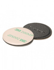 Disc metalic cu adeziv, set 2 bucati, pentru suport telefon, imbracat cu piele artificiala, 3.4 cm, Floveme foto