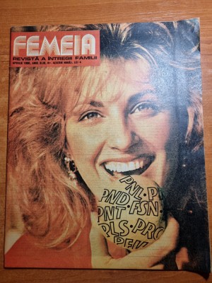 revista femeia aprilie 1990-art. petre roman,anda calugareanu foto