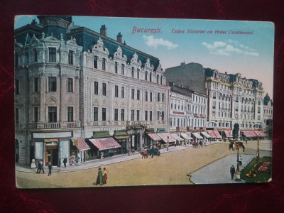 1923-C.P. circ.-Buc.-Calea Vic.cu Hotel Continental-RARA foto