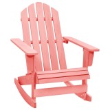 Cumpara ieftin Scaun balansoar de gradina Adirondack, roz, lemn masiv de brad