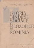 Istoria gindirii sociale si filozofice in Romania