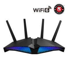 Router Wireless ASUS RT-AX82U AX5400, Dual Band, WiFi 6, Gaming Router, PS5 compatible, Mesh WiFi support, Gear Accelerator (Negru)