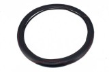 Husa Volan Auto Piele Ecologica Negru Cusatura Rosie M (37-39cm) ALM