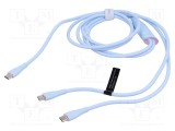 Cablu USB 2.0 VENTION USB C mufă x2 nichelat 1,5m silicon