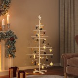 Brad de Crăciun din lemn decorativ, 150 cm, lemn de pin masiv